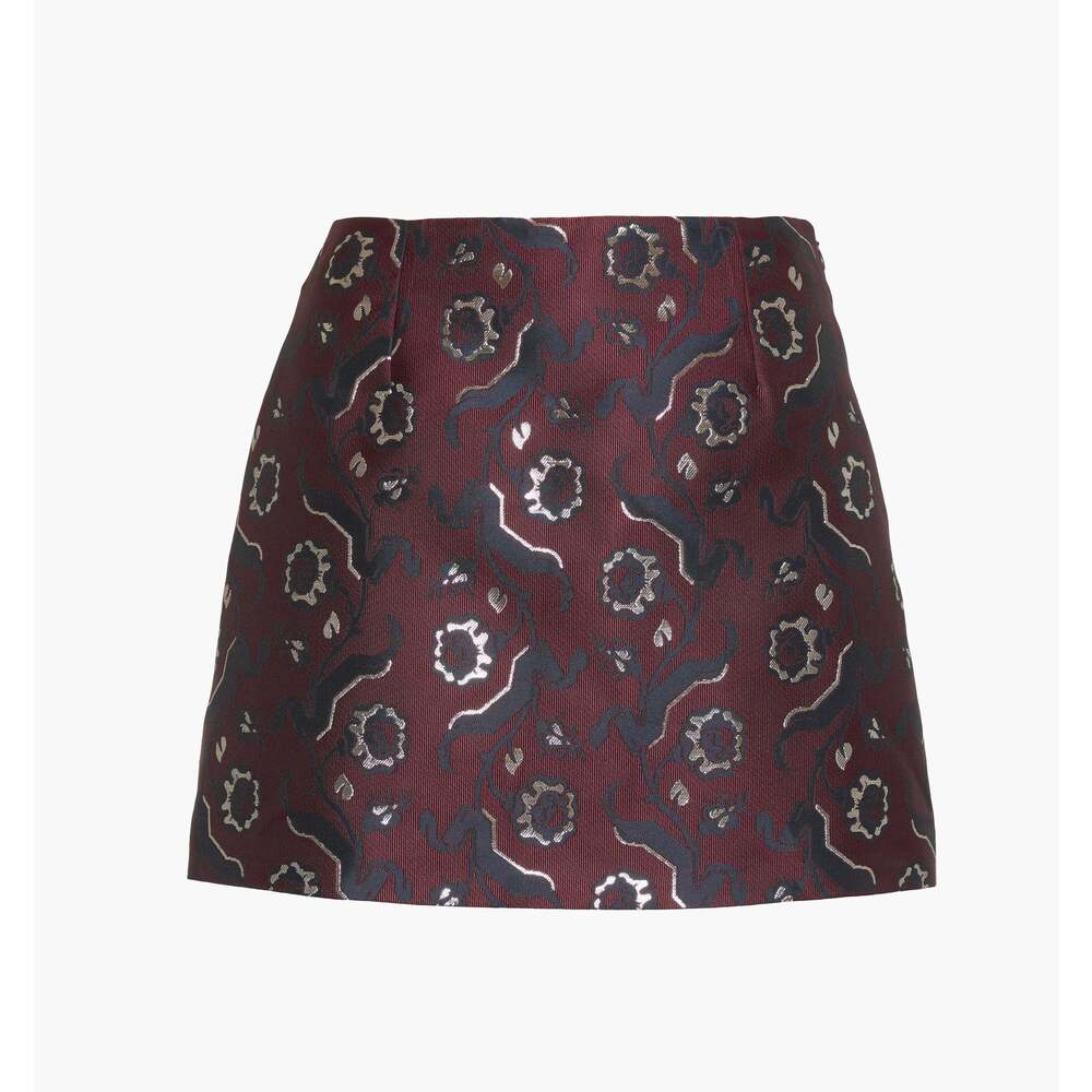 Hill House Home The Hallie Skirt - Burgundy Baroque Jacquard Size XXSBurgundy Ba